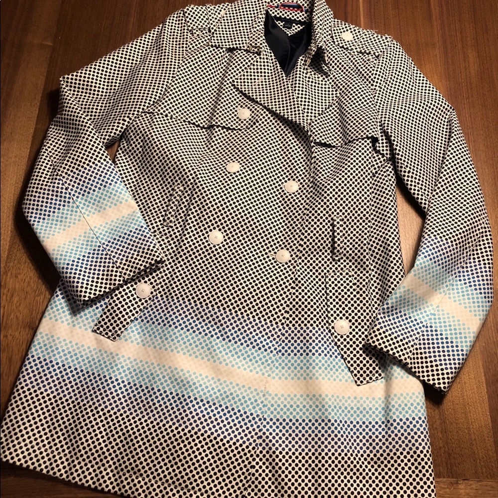 Tommy Hilfiger Black and White Trench Coat